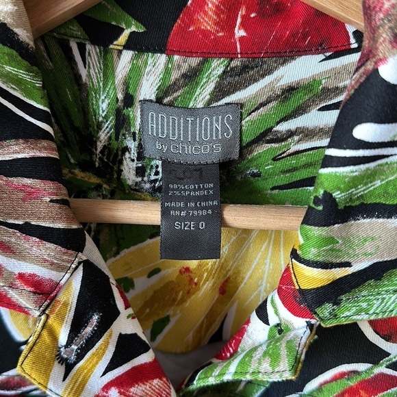 ADDITIONS BY CHICO’S Tropical Print Jean Jacket - Picture 3 of 8